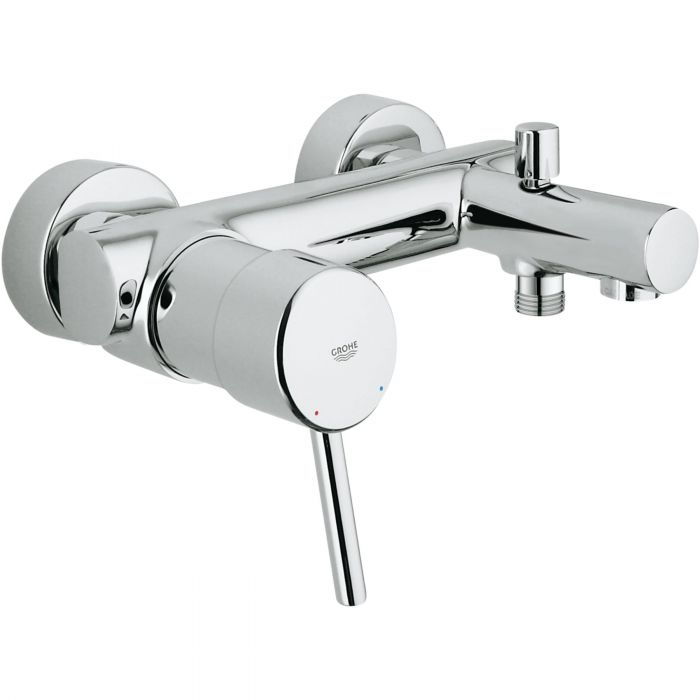 CONCETTO bateria wannowa ścienna, jednouchwytowa chrom z głowicą ceramiczną 46 mm