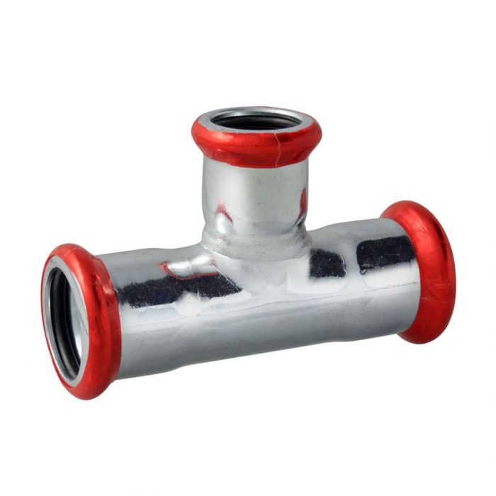Trójnik redukcyjny ze stali węglowej 1.0034 ocynkowany zewnętrznie zacisk typ M 76,1 x 35 x 76,1 mm