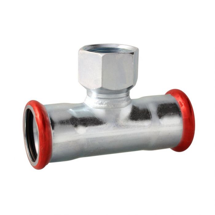 Trójnik ze stali węglowej 1.0034 ocynkowany zewnętrznie zacisk typ M 42 x 3/4" x 42 mm GW