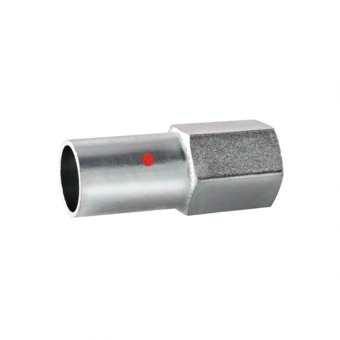 Mufa ze stali węglowej 1.0034 ocynkowana zewnętrznie zacisk typ M końcówka wsuwana 22 mm x 1/2" GW