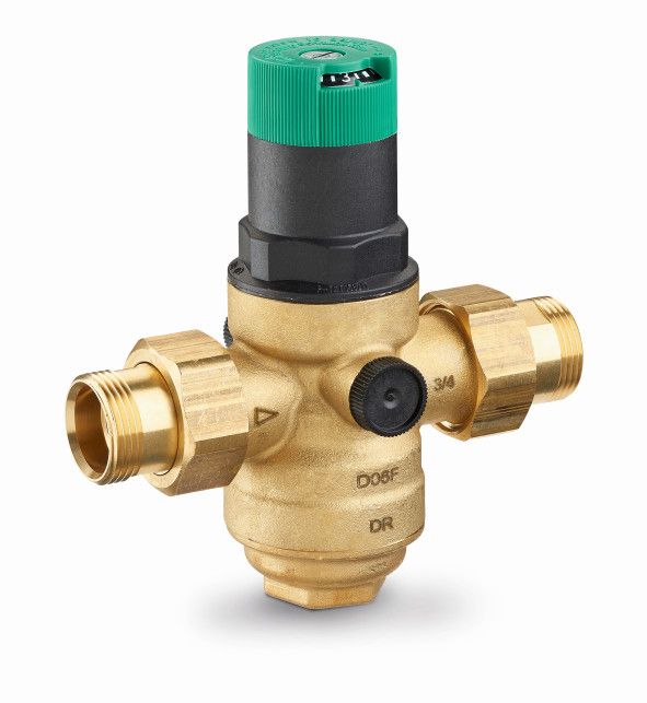 Regulator ciśnienia ze skalą nastawczą D06F 1/2" GZ z obsada z siatki z mosiądzu, wersja do zimnej i do ciepłej wody 70℃