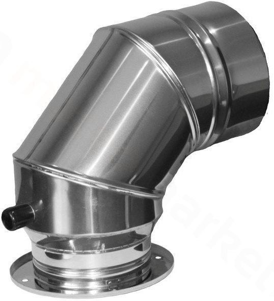 Kolano 90° z adapterem Kondens DeDietrich DN 60/100 x DN 80/125