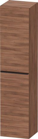Szafka łazienkowa wysoka 400 x 360 x 1760 mm orzech naturalny 1 drzwi, 5 półek szklanych DURAVIT D-Neo | DE1328L7979