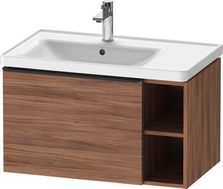 Szafka podumywalkowa do umywalki D-Neo 236980 wisząca 784 x 452 x 440 mm orzech naturalny 1 szuflada, otwarta półka boczna DURAVIT D-Neo | DE425807979