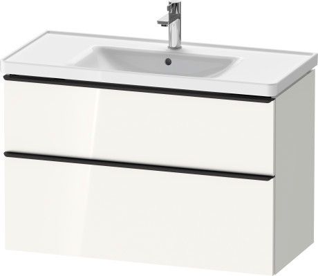 Szafka podumywalkowa do umywalki D-Neo 236710 wisząca 984 x 452 x 625 mm biała mat 2 szuflady, górna z wycięciem i osłoną na syfon DURAVIT D-Neo | DE435601818
