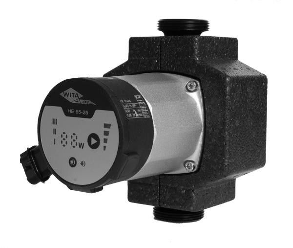 Pompa obiegowa z korpusem żeliwnym, z przyłączem gwintowanym HELWITA Delta HE 35-25 180 180 mm - GZ 1 1/2" 230 V 10 bar | 015180