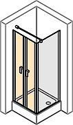 Ścianka boczna HUPPE Design elegance SW 1000 1000 x 1900 mm chrom eloxal szkło hartowane brązowe z powłoką Anti-Plaque | 8E1505092378