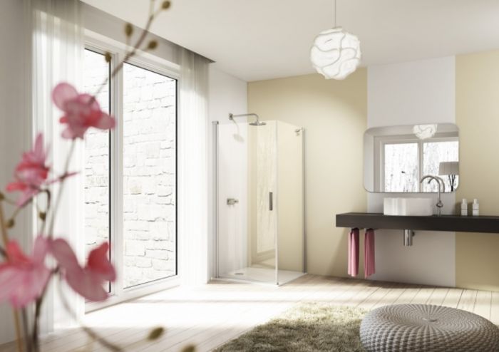 Ścianka boczna HUPPE Design elegance SW 800 800 x 1950 mm srebrna matowa szkło hartowane przezroczyste bez powłoki | 8E1003087321