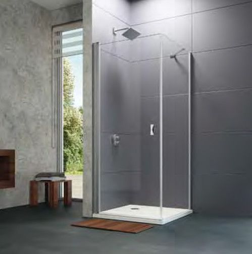 Ścianka boczna HUPPE Design pure SWK 800 800 x 1650 mm biała szkło hartowane Sand Plus bez powłoki | 8P1008055315