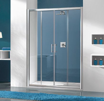 Drzwi przesuwne SANPLAST TX D4/TX5b-140 1400 x 1900 mm pergamon szkło hartowane transparentne W0 z powłoką Glass protect | 600271124012401