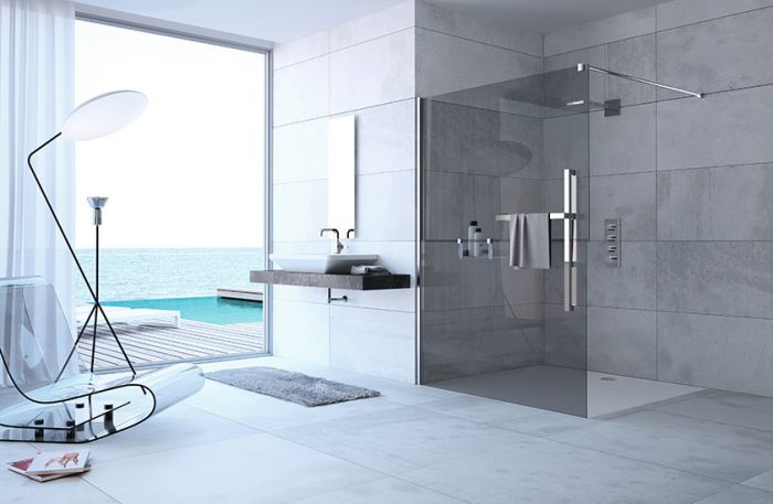 Ścianka HUPPE Duplo pure strona prawa 1400 x 2000 mm chrom/chrom szkło hartowane przezroczyste z powłoką Anti-Plaque | DT0014C91322