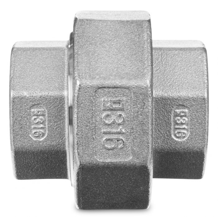 Dwuzłączka gwintowany nakrętna stal nierdzewna 316 GW 1/2"