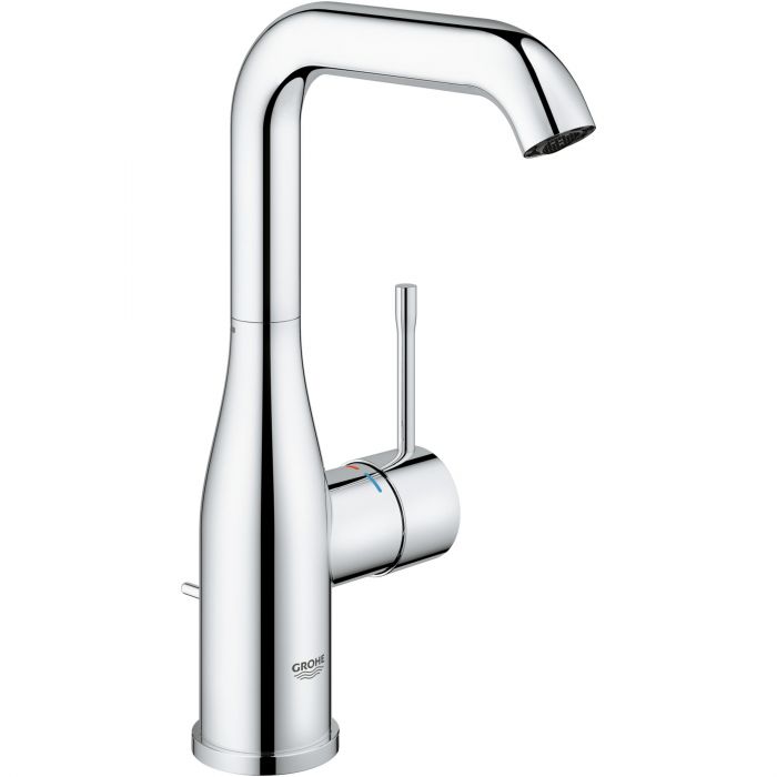Bateria umywalkowa stojąca GROHE Essence 1-uchwytowa 1-otworowa mosiężna DN 15 polished nickel z obrotową wylewką z ogranicznikiem obrotu | 32628BE1