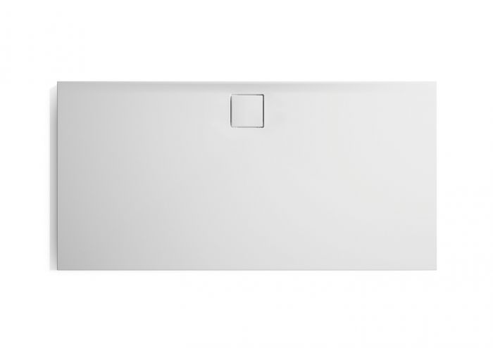 EasyFlat brodzik mineralny prostokątny 120 x 90 x 3 cm biały mat z wbudowanym odpływem