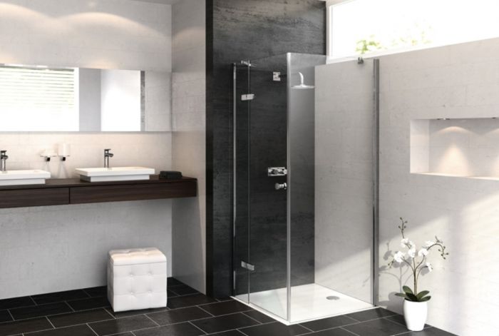 Ścianka boczna HUPPE Enjoy pure SW 700 700 x 2000 mm chrom eloxal szkło hartowane przezroczyste bez powłoki | 4T1601092321