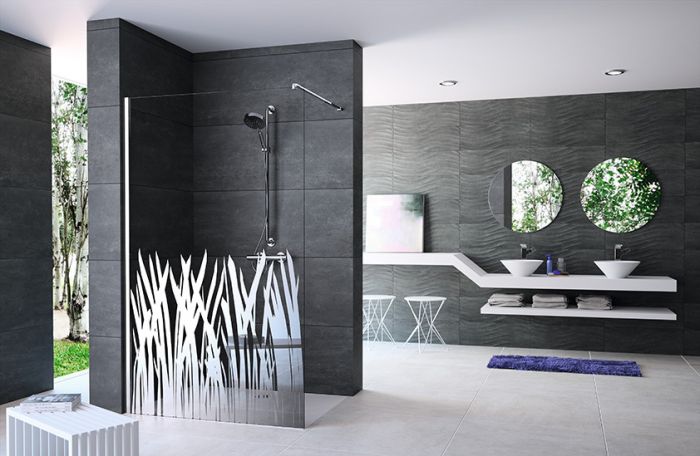Ścianka HUPPE Enjoy pure SW 700 700 x 2000 mm biała szkło hartowane przezroczyste bez powłoki  | 4T1101055321
