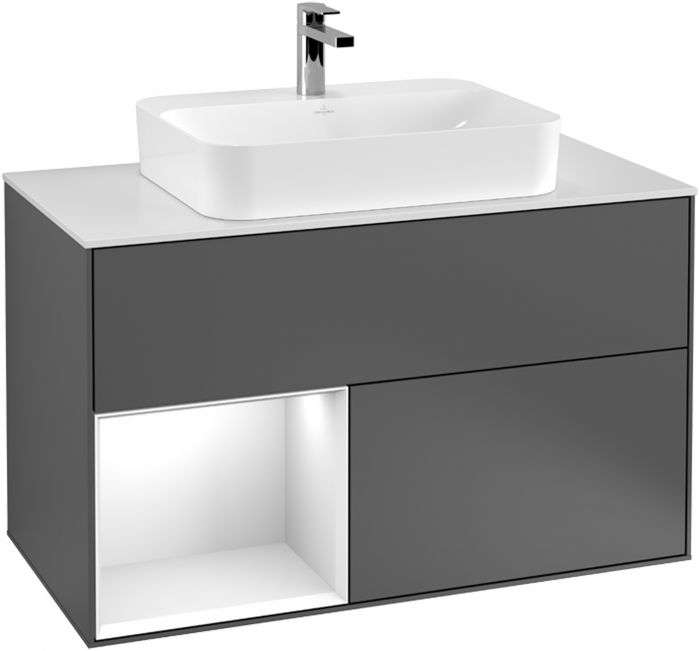 Szafka podumywalkowa wisząca 1000 x 501 x 603 mm midnight blue matt lacquer 2 elementy wysuwane VILLEROY & BOCH Finion | F362HFHG