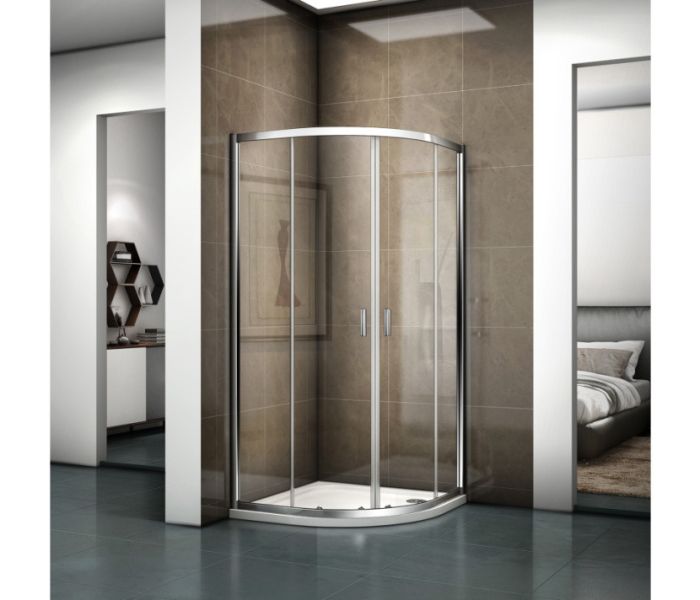 Kabina półokrągła RIHO HAMAR 2.0 R309 900 x 2000 mm brushed aluminium szkło hartowane przezroczyste z powłoką RIHO Shield  | G007002120