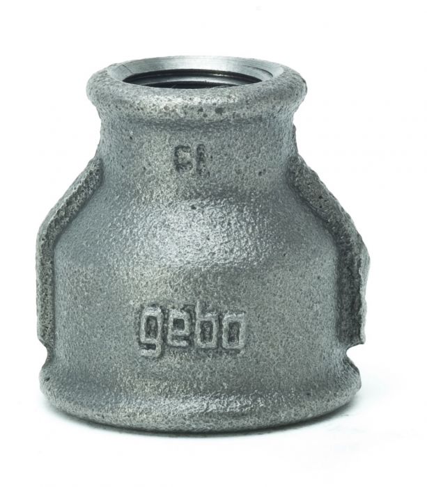 Mufa gwintowana redukcyjna żeliwna czarna GW 1 1/2" x 3/4"