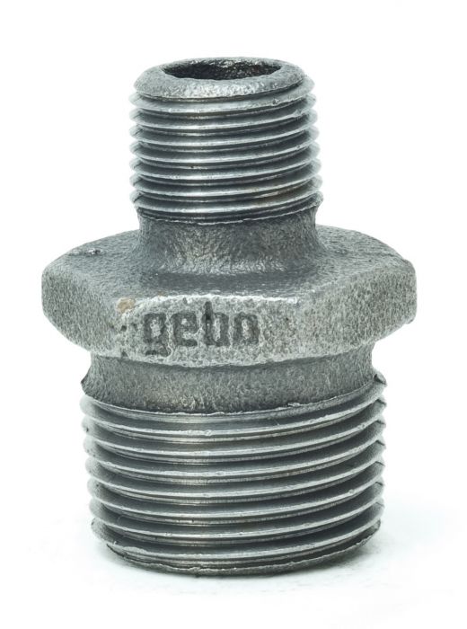 Nypel gwintowany redukcyjny żeliwny czarny GZ 1 1/4" x 1"
