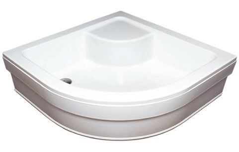Brodzik prysznicowy akrylowy półokrągły LA RAVAK Sabina Sabina 80 /1080 /10420 /10cm biały | GPX11004