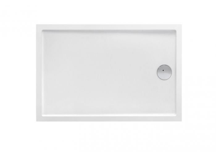 GRANADA COMPACT brodzik ceramiczny prostokątny 1000 x 800 x 135 mm biały ze zintegrowaną obudową READY TO INSTAL 13,5 cm, z nóżkami oraz płaskim syfonem