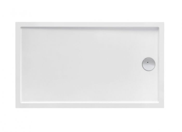 GRANADA COMPACT brodzik ceramiczny prostokątny 1400 x 800 x 135 mm biały ze zintegrowaną obudową READY TO INSTAL 13,5 cm, z nóżkami oraz płaskim syfonem