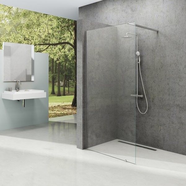 Ścianka RAVAK Walk-In Wall 1100 x 2000 mm srebrna połysk szkło bezpieczne transparentne bez powłoki | GW9WD0C00Z1