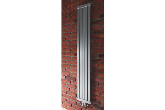 Grzejnik pionowy Gerona AG 180/50 1800 x 500 x 80 mm 950 W przyłącze dolne środkowe 51 12 srebrny mat #2