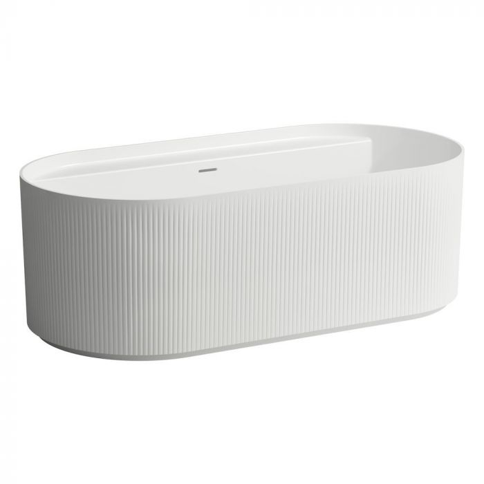 Wanna kompozytowa Marbond ROCA SONAR 1600 x 535 mm biała ze zdobieniem na zewnątrz (ryflowana) | H2213420000001