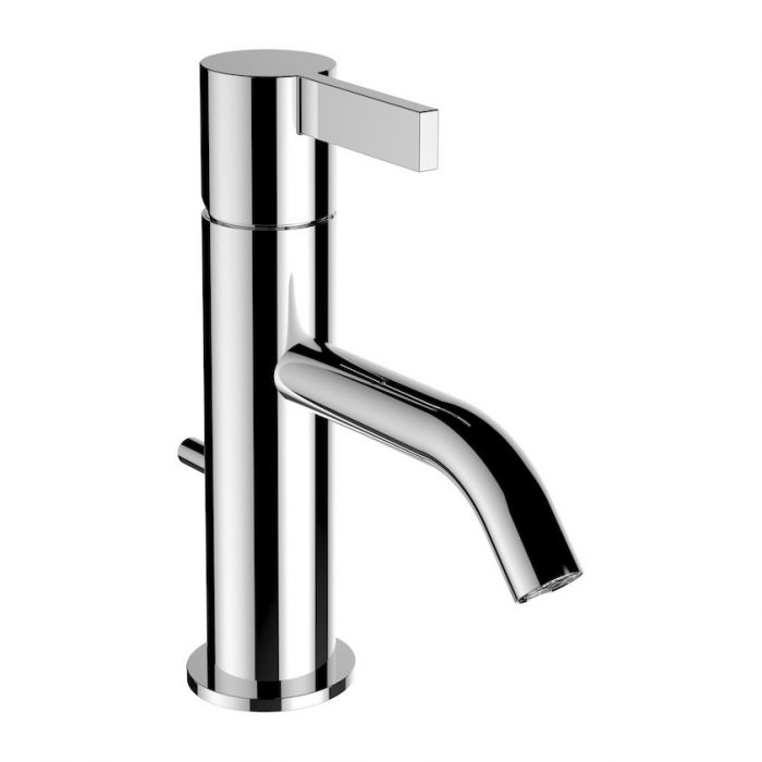Bateria umywalkowa stojąca ROCA KARTELL 1-uchwytowa 1-otworowa mosiężna chrom z elastycznymi przewodami zasilającymi  | H3113310041001