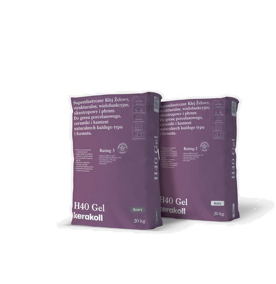 Klej żelowy do ceramiki i kamieni naturalnych KERAKOLL H40 Gel szary | 82674