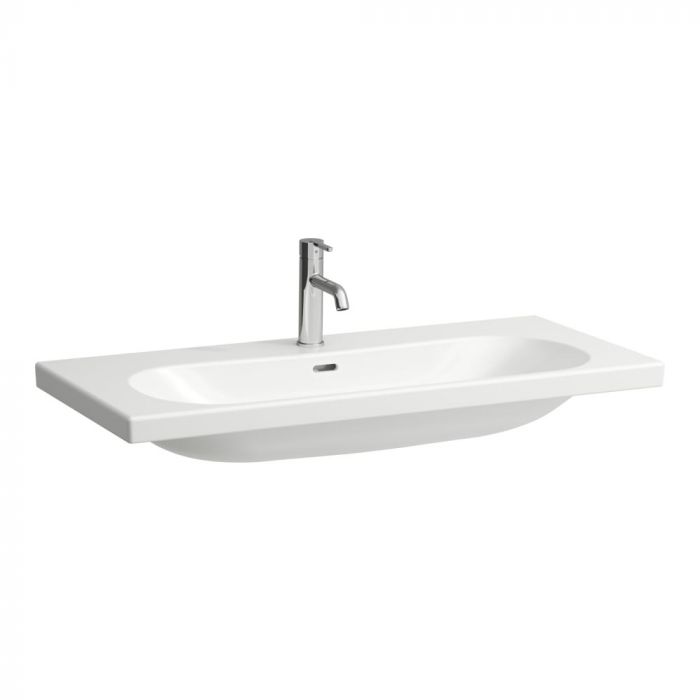 Umywalka ceramiczna ROCA LUA ścienna z otworem z przelewem 1000 x 460 x 180 mm biała | H8100890001041