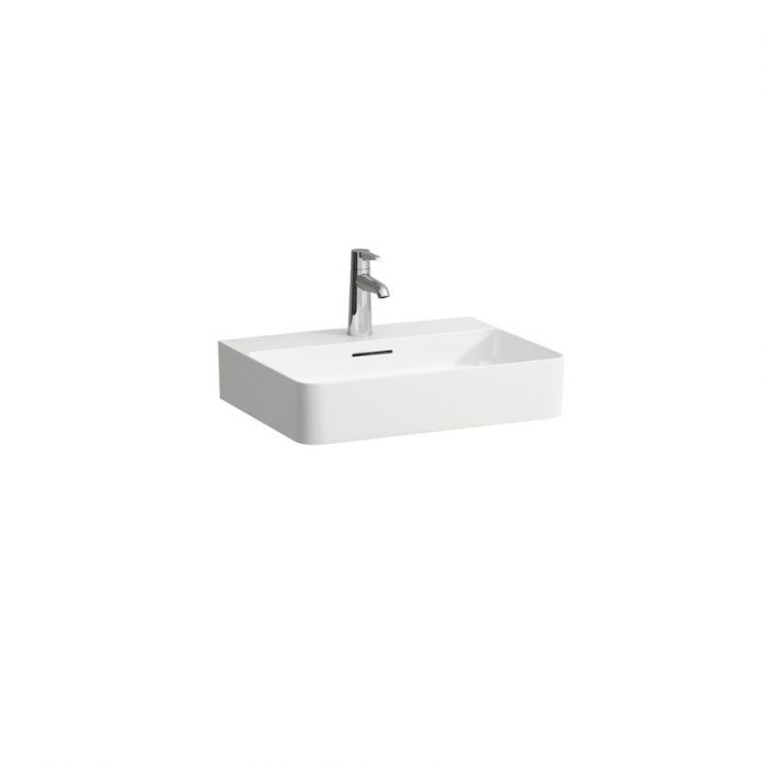 Umywalka SaphirKeramik ROCA VAL ścienna prostokątny z otworem z przelewem 550 x 420 x 115 mm biała | H8102820001041