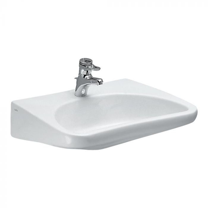Umywalka ceramiczna ROCA LIBERTY/REHAB ścienna bez otworu 660 x 550 x 165 mm biała | H8106030000001