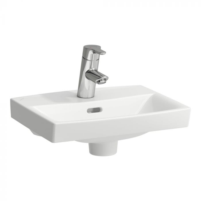 Umywalka ceramiczna ROCA LAUFEN PRO N ścienna mała z otworem z przelewem 400 x 320 x 135 mm biała | H8109500001041