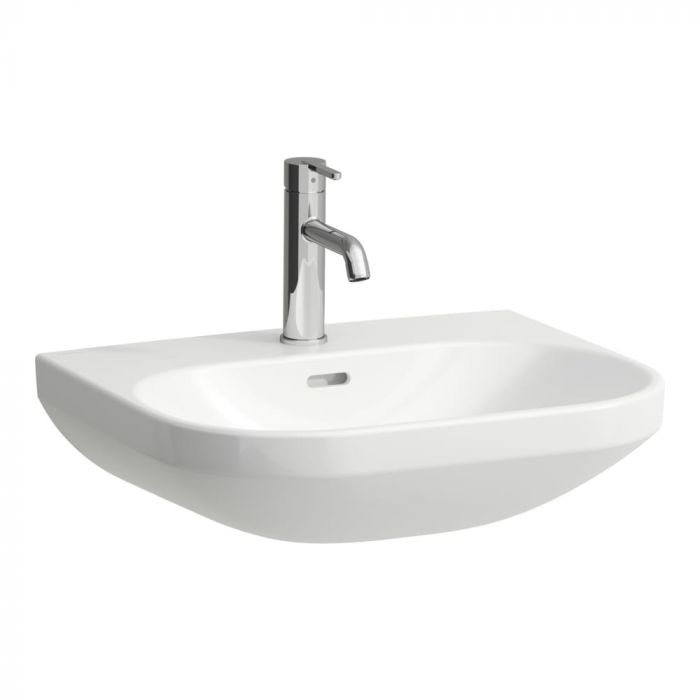 Umywalka ceramiczna ROCA LUA ścienna z otworem z przelewem 550 x 460 x 180 mm biała | H8110810001041