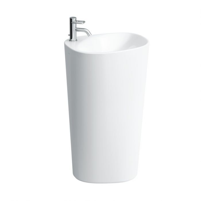 Umywalka ceramiczna ROCA PALOMBA wolnostojąca monolityczna z postumentem z otworem z przelewem 525 x 400 x 900 mm biała | H8118030001041