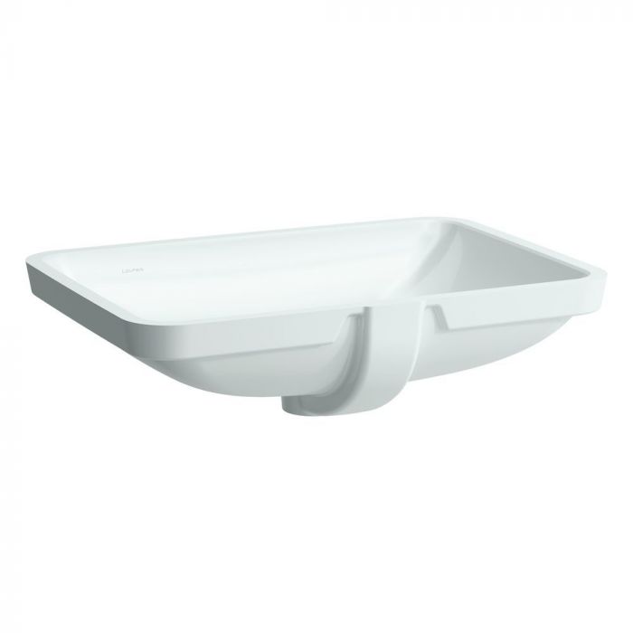 Umywalka ceramiczna ROCA LAUFEN PRO-S podblatowa bez otworu z przelewem 645 x 450 x 170 mm biała bez powłoki  | H8119650001091