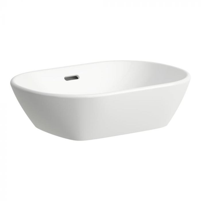 Umywalka ceramiczna ROCA LUA nablatowa owalny bez otworu bez przelewu 500 x 350 x 135 mm biała bez powłoki | H8120830001121