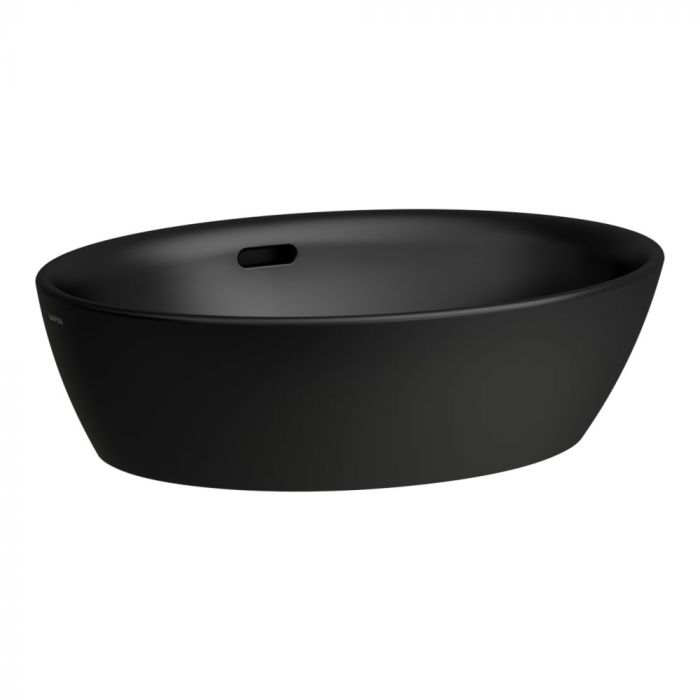 Umywalka ROCA LAUFEN PRO nablatowa bez otworu z przelewem 520 x 390 x 175 mm czarna mat | H8129647161091