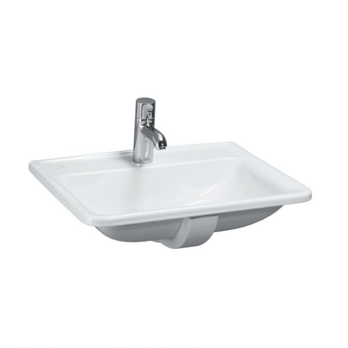 Umywalka ceramiczna ROCA LAUFEN PRO blatowa z otworem 560 x 440 mm biała | H8139610001041