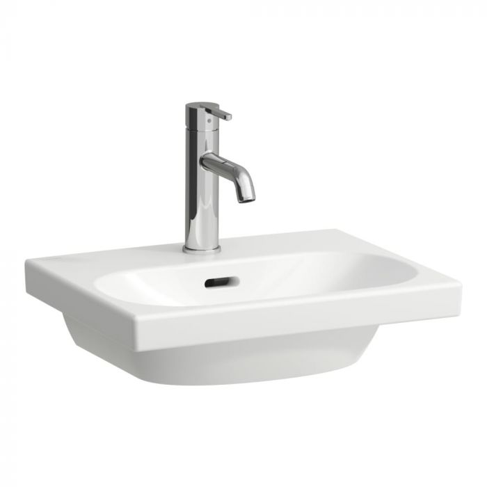 Umywalka ceramiczna ROCA LUA ścienna bez otworu z przelewem 450 x 350 x 135 mm biała | H8160800001091