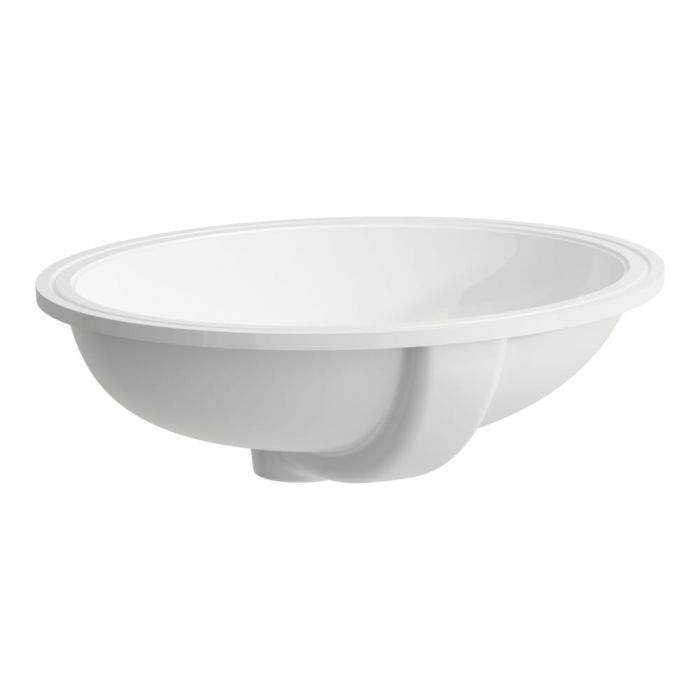 Umywalka ceramiczna ROCA SAVOY podblatowa owalny bez otworu z przelewem 440 x 360 x 180 mm biała | H8189420001091