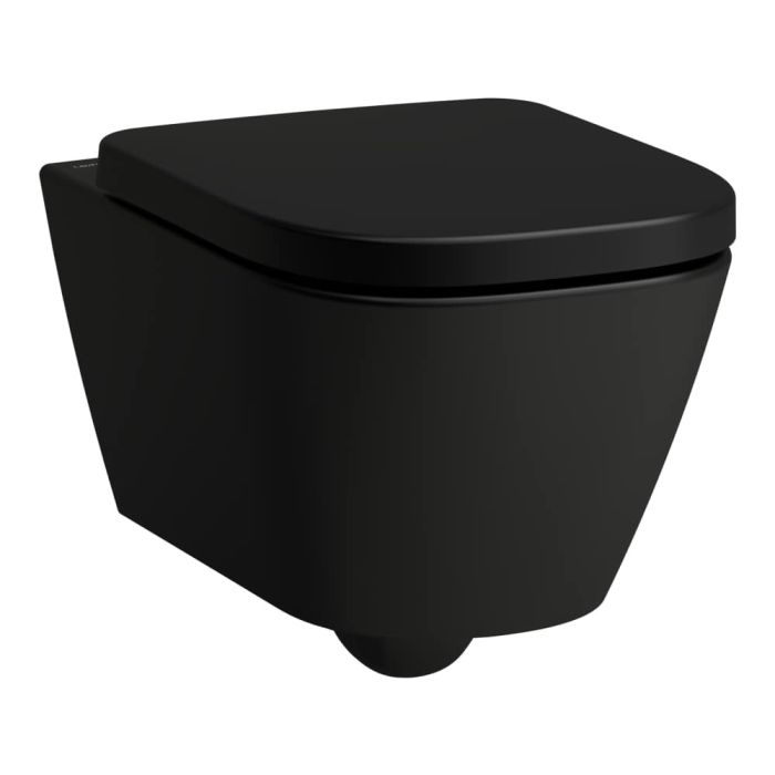 Misk WC wisząca ROCA MEDA wirowa Rimless 36 x 54 cm czarna matowa  | H8201107160001