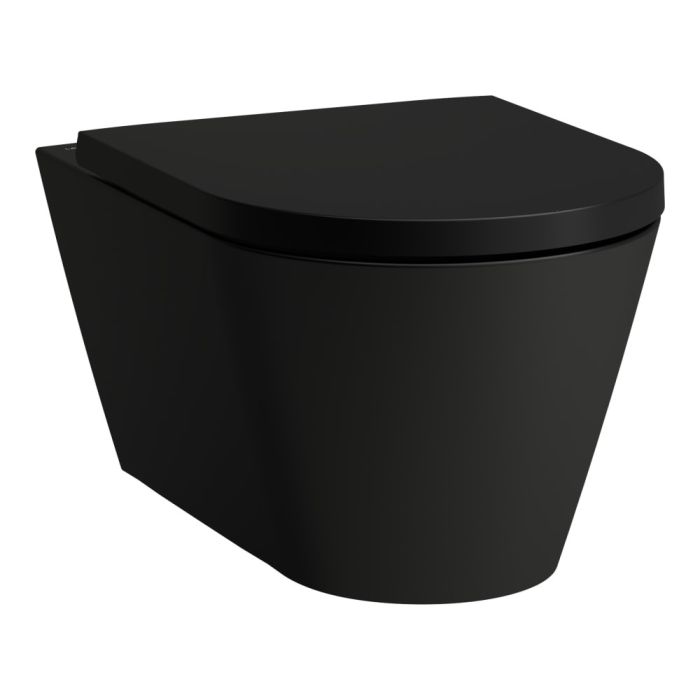 Miska WC podwieszana ROCA KARTELL wirowa 37 x 54.5 cm czarny matowy | H8213317160001