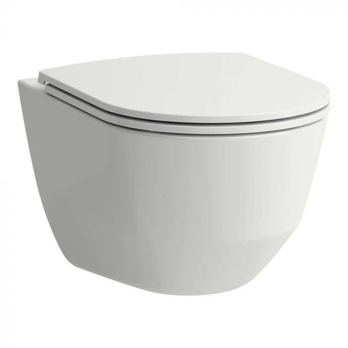 Miska ROCA LAUFEN PRO podwieszana Rimless - bezkołnierzowa z ukrytym systemem montażowym LAUFEN EasyFit M12 892827 36 x 53 cm biała | H8219660000001