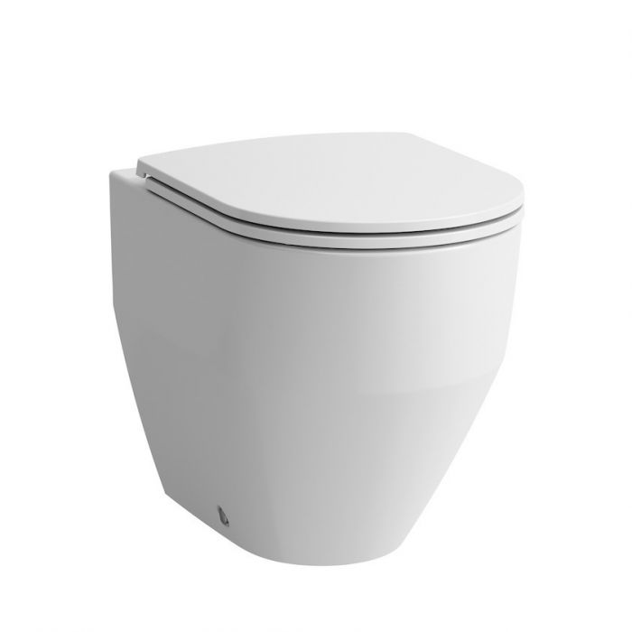 Miska stojąca przyścienna ROCA LAUFEN PRO A lejowa rimless z zestawem montażowym 36 x 53 cm biała  | H8229560000001