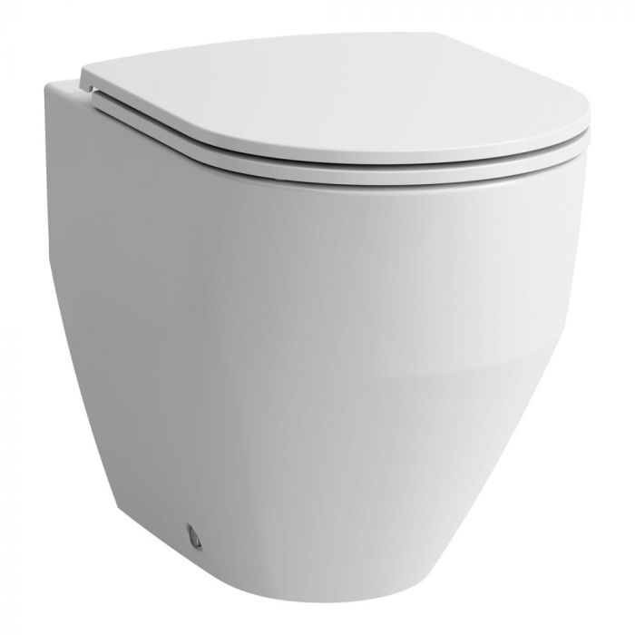 Miska stojąca przyścienna z powłoką LCC ROCA LAUFEN PRO A rimless z zestawem montażowym 36 x 53 cm biała | H8229564000001