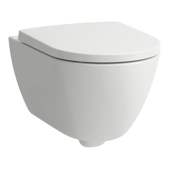 Miska WC ceramiczna wisząca ROCA PRO X Silent Flush Rimless, EasyFit 3.0 36 x 54 cm biała z deska WC wolnoopadającą  | H8668600000001